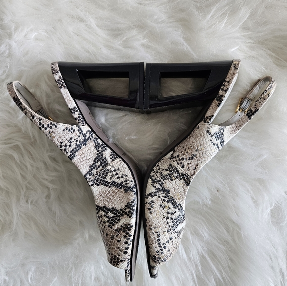 Vintage Snake Skin See Thru High Heels SZ 8 - Picture 3 of 7